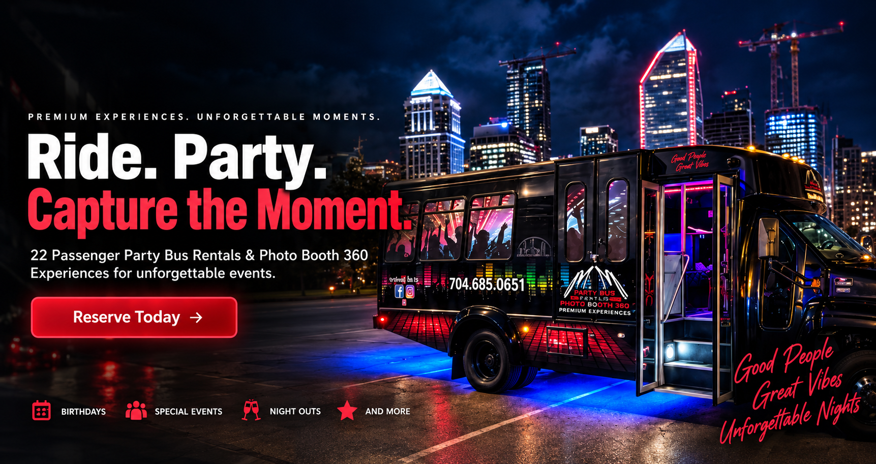 Ride. Party. Capture the Moment.